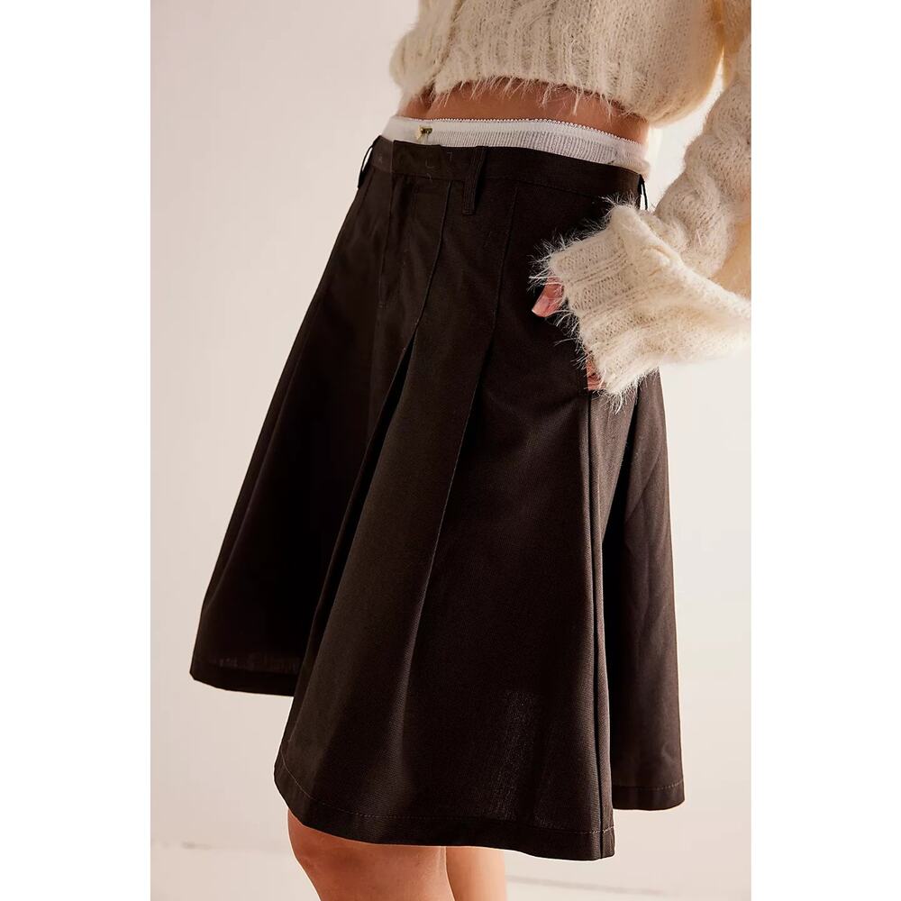 Free People We The Free Suiting Pleated Mini‎ Skirt Size 2 NWOT